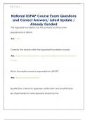 National USPAP Course Exam Questions  and Correct Answers&sol; Latest Update &sol;  Already Graded