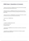 CBIS Exam 1 Questions & Answers