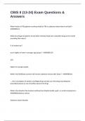 CBIS II &lpar;13-24&rpar; Exam Questions & Answers