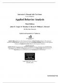 Test Bank&Instructor&rsquo;s Manual For Applied Behavior Analysis&comma; 3rd edition By John O&period; Cooper&comma;All Chapters Covered With Verified Questions And Answers &vert;&vert;COMPLETE GUIDE A&plus;&vert;&vert;&period;