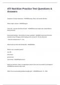 ATI Nutrition Practice Test Questions & Answers
