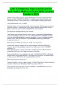 C367 Elementary Physical Education and Health Methods Exam With Detailed Answers 2025