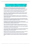C717 business ethics questions and answers latest update &vert; solved 2025
