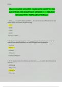 CRASH COURSE UPDATED EXAM WITH MOST TESTED QUESTIONS AND ANSWERS &vert; GRADED A&plus; &vert; ASSURED SUCCESS WITH DETAILED RATIONALES