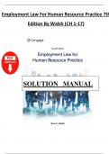 Solution manual for employment law for human resource practice 7th edition by walsh Chapter 1-17