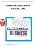 Solution manual for foundations of business 7th edition by pride Chapter 1-47