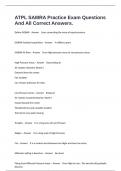 ATPL SAMRA Practice Exam Questions And All Correct Answers&period;