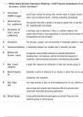 WGU Data Driven Decision Making - C207 Exam Questions And Answers 100&percnt; Verifed&excl;&excl;