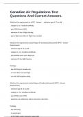 Canadian Air Regulations Test Questions And Correct Answers&period;