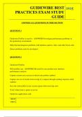 GUIDEWIRE BEST PRACTICES EXAM STUDY GUIDE QUESTIONS AND ANSWERS 2025