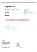 TAX3701 ASSESSMENT 2 SEM 1 OF 2025 EXPECTED ANSWERS