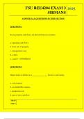  FSU REE4204 EXAM 3 SIRMANS QUESTIONS AND ANSWERS 2025
