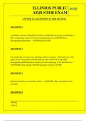  ILLINIOS PUBLIC ADJUSTER EXAM QUESTIONS AND ANSWERS 2025