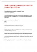 Week 3 NORU EXAM QUESTIONS WITH CORRECT ANSWERS