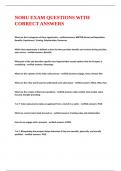 NORU EXAM QUESTIONS WITH CORRECT ANSWERS&period;