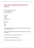 Noru Test 1 exam questions with correct answers