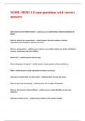 NORU MOD 1 Exam questions with correct answers&period;