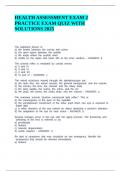 HEALTH ASSESSMENT EXAM 2 PRACTICE EXAM QUIZ WITH SOLUTIONS 2025&period;