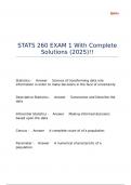 STATS 260 EXAM 1 With Complete Solutions &lpar;2025&rpar;&excl;&excl;