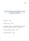 STAT 210 Final VCU With Correct Answers &lpar;2025&rpar;&excl;&excl;