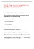 Florida Pump Operator Study Guide exam questions with correct answers&period;