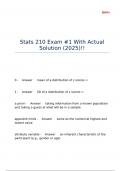 STAT 210 Solution &lpar;2025&rpar;&excl;&excl;