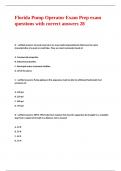 Florida Pump Operator Exam Prep exam questions with correct answers 