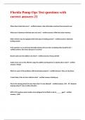 Florida Pump Ops Test questions with correct answers 