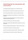 Florida Pump Ops Test exam questions with correct answers&period;