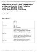Henry Ford Pharm test &lpar;2025&rpar; comprehensive questions and verified detailed solutions ALREADY A&plus; GRADED HIGHLY RECOMMENDED&vert;100&percnt; CORRECT&excl;&excl;