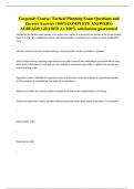 Corporals Course- Tactical Planning Exam Questions and Correct Answers &lpar;100&percnt;COMPLETE ANSWERS&rpar; ALREADY GRADED A&plus; 100&percnt; satisfaction guaranteed