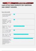 CNPR ACTUAL EXAM COMPLETE 220&plus; QUESTIONS AND CORRECT ANSWERS&period; 