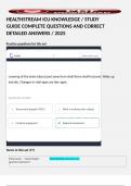 HEALTHSTREAM ICU KNOWLEDGE &sol; STUDY GUIDE COMPLETE QUESTIONS AND CORRECT DETAILED ANSWERS &sol; 2025 