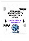 HED4806 ASSIGNMENT PACK 2025 &lpar;ASSIGNMENTS 1&comma; 2&comma; 3 & 4&rpar;