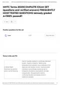 MHTC Terms 2025&vert;COMPLETE EXAM SET &lpar;questions and verified answers&rpar; FREQUENTLY MOST TESTED QUESTIONS &vert;already graded A&plus;&vert;100&percnt; passed&excl;&excl;