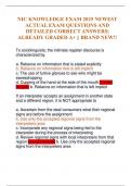 NIC KNOWLEDGE EXAM 2025 NEWEST ACTUAL EXAM QUESTIONS AND DETAILED CORRECT ANSWERS&vert; ALREADY GRADED A&plus; &vert;&vert; BRAND NEW&excl;&excl;