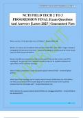 NCTI FIELD TECH 2 TO 3 PROGRESSION FINAL Exam Questions And Answers &vert;Latest 2025 &vert; Guaranteed Pass