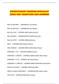 EXPEDITIONARY WARFARE SPECIALIST &lpar;EXW&rpar; TEST QUESTIONS AND ANSWERS