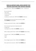 NEW AG CONTENT EXAM&comma; AFNR CONTENT TEST UPDATED QUESTIONS AND VERIFIED ANSWERS