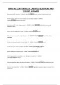 TEXAS AG CONTENT EXAM UPDATED QUESTIONS AND VERIFIED ANSWERS