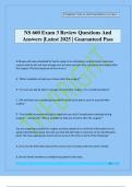 NS 660 Exam 3 Review Questions And Answers &vert;Latest 2025 &vert; Guaranteed Pass