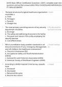 IAHSS Basic Officer Certification Questions &vert;2025&vert; 