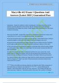 Maryville 612 Exam 1 Questions And Answers &vert;Latest 2025 &vert; Guaranteed Pass