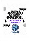 DVA3706 Assignment 2 Semester 1 2025 &lpar;888968&rpar; - DUE April 2025