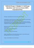 NUR 612 Exam 1 &lpar;Module 1&rpar; UAB Exam Questions And Answers &vert;Latest 2025 &vert; Guaranteed Pass