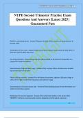 NYPD Second Trimester Practice Exam Questions And Answers &vert;Latest 2025 &vert; Guaranteed Pass