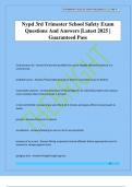 Nypd 3rd Trimester School Safety Exam Questions And Answers &vert;Latest 2025 &vert; Guaranteed Pass