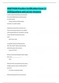HARTMAN Practice Certification Exam &lpar;1-150&rpar;Questions and correct Answers&period;
