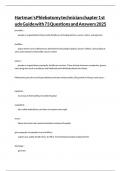 Hartman-s Phlebotomy technician chapter 1 study Guide with 73 Questions and Answers 2025