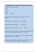 Marketing Exam 1 questions with verified answers